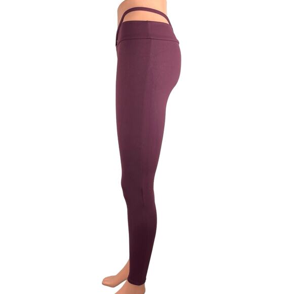 Live The Process Purple Stretch Elastic Waist Sports Cosmos Legging Pants Sz M - Picture 2 of 5
